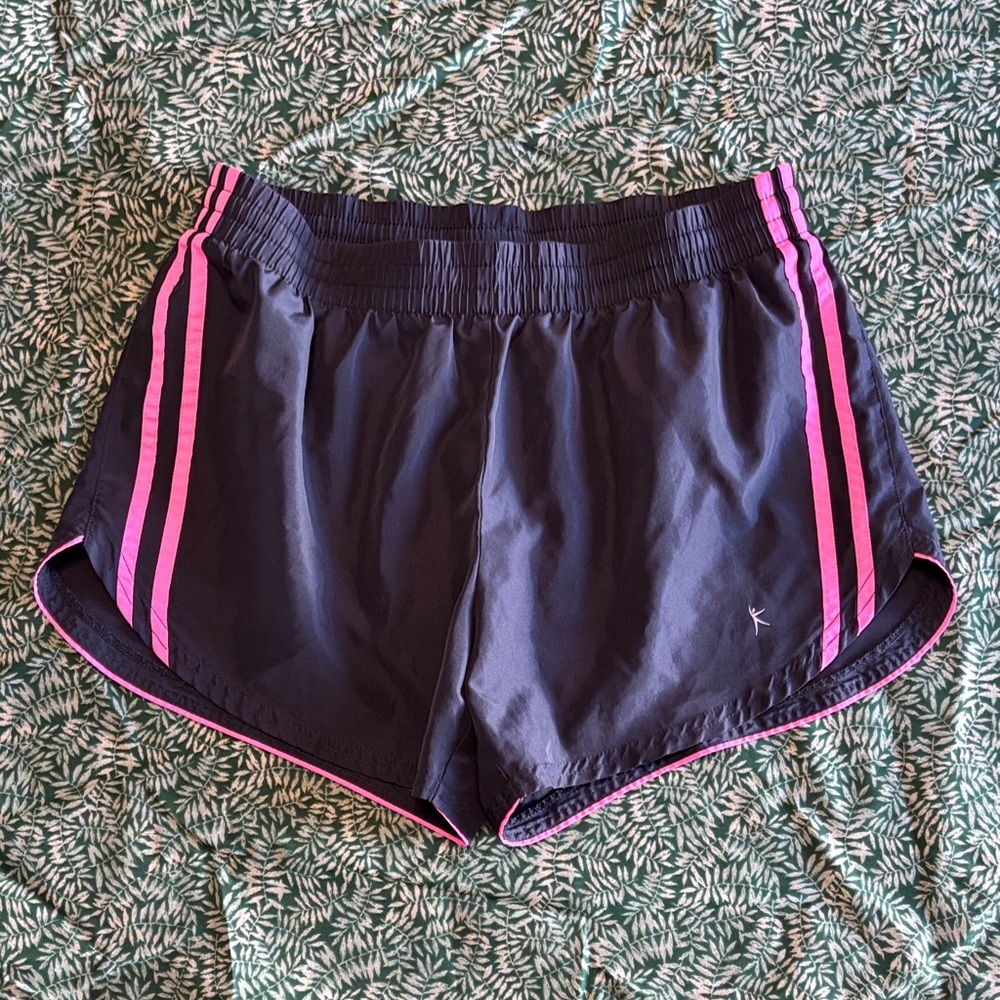 Danskin Black Shorts with Pink Accents